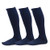 TeeHee Viscose from Bamboo Compression Knee High Socks with Rib 3Pack Large 1013 Navy