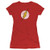 Juniors DC Comics  The Flash Logo  Distressed Juniors Slim TShirt Small Red