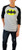 DC Comics Mens Batman Distressed Logo 3/4 Sleeve Raglan Tee XLarge Grey Heather/Black