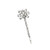 BinaryABC Crystal Flower Hair Pins Rhinestone Bobby Pins Hair Clip Hair Accessories