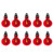 DOITOOL 15PCS Automatic Poultry Waterer for Chicken Watering CupBackyards Plastic Poultry Water Drinking Cup Bowels for Chick Chicken Duck Quail Red
