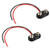 uxcell 2pcs DC 9V Battery Clip TType Buckle Connector Plastic Shell Lead Wire 10cm Long