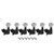FLEOR 6L Sealed Guitar Tuners Machine Heads Tuning Pegs Keys Set Fit Fender Stratocaster Telecaster Guitar Part Black with White Button