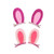 Baby Easter Bunny Headband with Flower Glitter Rabbit Ears for Easter Gift JHE06 Hair ClipA