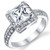 2 Carat Princess Cut Cubic Zirconia Sterling Silver 925 Wedding Engagement Ring Size 10