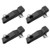 QWORK 4 Pack Flexible Rubber Draw Latch Black Soft Front Storage Rack Latch with Concealed Keeper and Keyhole for Cooler Cargo Box