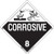 Labelmaster Z-PSR4 Corrosive Hazmat Placard, Worded, Removable Vinyl (Pack of 25)