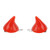 1 Pair Horror Gothic Cosplay Costume Small Demon OX Horn Halloween Hair Clip Pin Red by Hittime