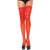 Leg Avenue Women s Plus Size StayUp Lace Band Top Thigh Highs Red