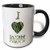 3dRose Camo Colored Striped I Love Polecats Two Tone Mug 11 oz Black/White
