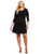 Star Vixen Women s PlusSize Longsleeve Ponte Skater Dress Black 3X