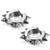 Flongo Men s Women Punk Silver Stainless Steel Spike Rivet Clipon Non Pierced Hoop Earrings