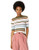 RVCA Junior s Nora Short Sleeve Striped Sweater Multi L