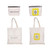 Friends Forever 25th Anniversary Ed Friends TV Show Merchandise Peephole Yellow Frame Makeup Bag with Kitchen Reusable Grocery Bags 2 white