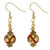 GlassOfVenice Murano Glass Antico Tesoro Balls Earrings  Red Waves Gold
