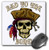 3dRose LLC 8 x 8 x 0.25 Inches Mouse Pad, Pirate Skull with Bad To The Bone (mp_22835_1)