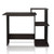 FURINNO Efficient Home Laptop Notebook Computer Desk Square Side Shelves Espresso/Black