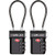 SURE LOCK TSA Compatible Travel Luggage Locks Inspection Indicator Easy Read Dials Black 2 Pack