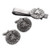 Gudeke Masonic Knights Templar Seal Cufflinks Tie Clip Set