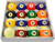 Imperial 2-1/4" Regulation Size Deluxe Billiard Balls, Complete 16 Ball Set
