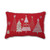 Pillow Perfect Christmas Star Topped Trees Embroidered with Silver Welt Cord Lumbar Decorative Pillow 12" x 18" Red, Gold, White