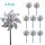 Fanng Bird Deterrent Pinwheels Sparkly Silver Spinners Holographic Mylar Reflection Materials Scare Birds Pests Away