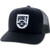 HOOEY Crest 6Panel Adjustable Trucker Hat with Logo Patch Black