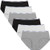 INNERSY Womens Cotton Sporty Underwear Hipster Panties Regular  Plus Size 6PackXSmallBlackWhiteGray