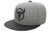 Iron Bull Strength Snapback  Adjustable Hat  Flat Bill Baseball Cap Snap Hats Heather Gray/Black