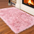 ISEAU Soft Faux Fur Fluffy Area Rug Luxury Fuzzy Sheepskin Carpet Rugs for Bedroom Living Room Shaggy Silky Plush Carpet Bedside Rug Floor Mat 2ft x 4ft Pink