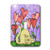 3dRose lsp_37499_1"Valentine Folk Art, Whimsical Heart Flower Garden With Cat, Purple Background" Single Toggle Switch