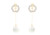 925 Sterling Silver Simulated Freshwater Culture Pearl Dangle Earrings 925 Sterling Silver Simulated Freshwater Culture Pearl Dangle Earrings