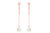 Sterling Silver Shell Pearl Bar 14K Rose Gold Plated Chain Stud Drop Dangle Earrings