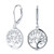 JO WISDOM Tree Earrings925 Sterling Silver Cubic Zirconia Family Tree of Life Drop  Dangle Leverback Earrings