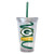 Boelter Brands NFL Green Bay Packers Tumbler with Swirl Straw 16Ounce