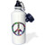 3dRose wb_53329_1 Colorful Peace Sign-Enjoy This Digital Artwork Featuring a Colorful Peace Sign Sports Water Bottle, 21 oz, White