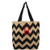 Cathy s Concepts Chevron Jute Tote Bag Monogram H Black