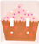 3dRose LLC lsp437652 Large Pink Cupcake with Sprinkles Double Toggle Switch