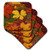 3dRose cst_36780_3 Rustic Autumn Leaves-Ceramic Tile Coasters, Set of 4