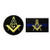 Blue Line Masonic Flag and Compass Embroidered Iron on sew on Patch Mason Emblem
