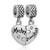 LovelyCharms Mother Daughter Heart Charm Set Dangle Bead Fits European Bracelets Mother Daughter