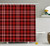 Ambesonne Plaid Shower Curtain, Nostalgic Striped Pattern from British Country with Constrasting Colors, Fabric Bathroom Decor Set with Hooks, 70 Inches, Scarlet Black White