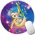 Marphe Mouse Pad Mousepad NonSlip Rubber Gaming Mouse Pad Round Mouse Pads for Computers Laptop Nebula Sloth