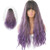 7JHH WIGS Natural Long Wavy Curly Wig for Women Hair Dye Synthetic Full Wig With Bangs Purple