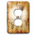 3dRose lsp_205183_6 Brown Grunge Music Note Background with Electric Guitar Art - 2 Plug Outlet Cover