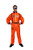 Maxim Party Supplies Mens Astronaut Costume Jumpsuit for Adults with Embroidered Patches and Pockets Large Orange