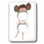 3dRose LSP_254865_6 Cute African American Ballerina Little Girl Illustration Plug Outlet Cover, Mixed