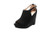 Mila Lady Lisa 2 Women s Platform Wedges Cutout Side Straps PeepToe Ankle Bootie Heeled Sandal  Black 6 5