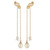 Double Tassel Simulated Pearl Clip on Earring Dangle Clips for non Pierced CZ Zircon Goldtone Double Tassel Simulated Pearl Clip on Earring Dangle Clips for non Pierced CZ Zircon Goldtone