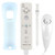 Wii Remote Controller and Nunchuck Controller Compatible for Nintendo WiiWii U Console  with Silicone Case and Wrist Strap White